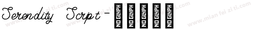 Serendity Script字体转换